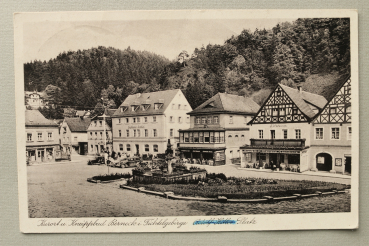 AK Berneck / 1948 / Adolf Hintler Platz / Strassenansicht / Cafe Rheingold Conditorei / F W Münch / Gasthaus Meckel
